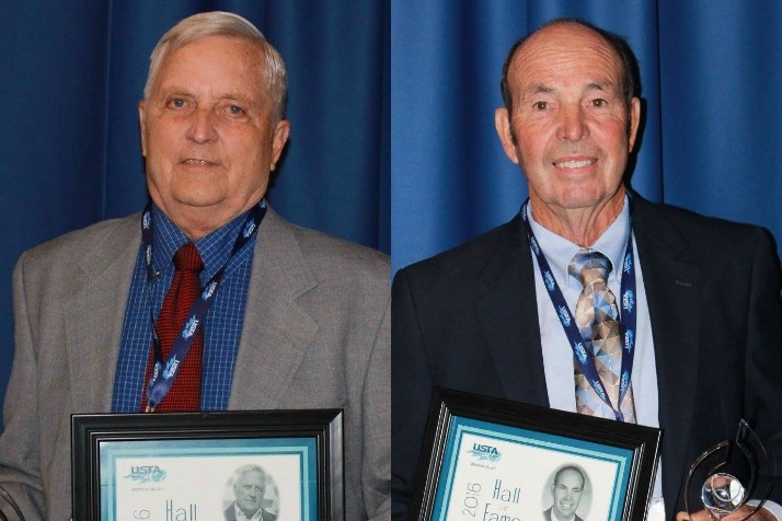 Bob Bates, left, and Wilbur Jones, right, are two of the newest members of the USTA Missouri Valley Hall of Fame.