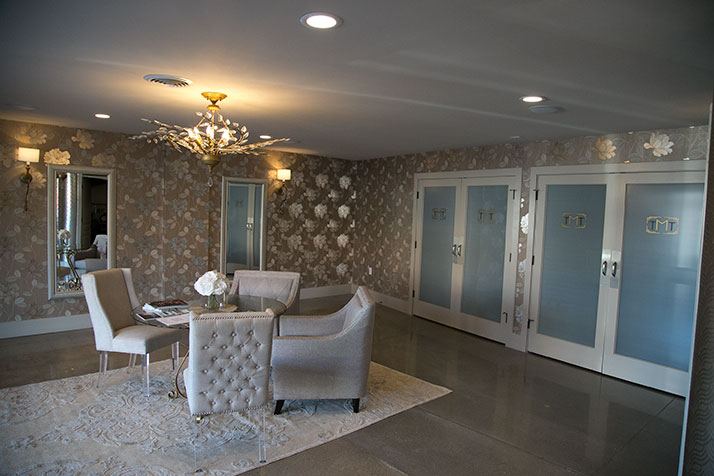 The art deco lobby of the renovated Mission Theatre.