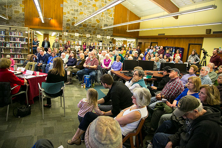 More than 175 people came out for the League of Women Voters forum at Corinth Library.