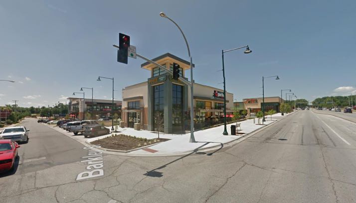 The Cornerstone Commons project at Barkley and Johnson Drive as it stands today. A photo of how it looked before the development is below. Photos courtesy of City of Mission.