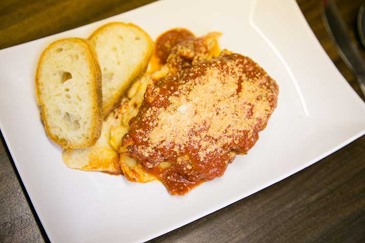 The lasagna from Joe's Cellar.