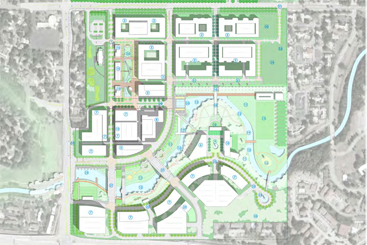 An overhead view of the project included in Monday's council packet.