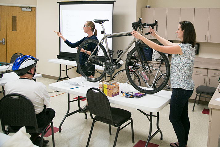 Mission hosted a program to increase cyclist confidence on the streets in June 2017.