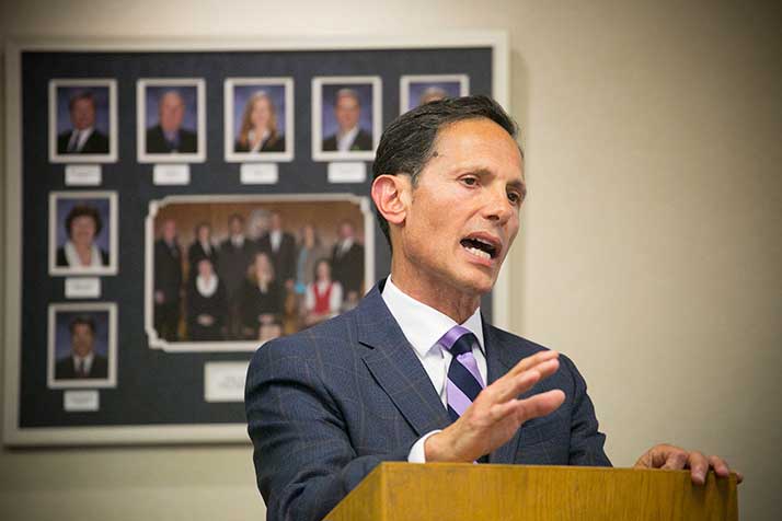 New York-based developer Tom Valenti of the Cameron Group was in Mission Wednesday briefing the city council on the status of his long-stalled Mission Gateway project.