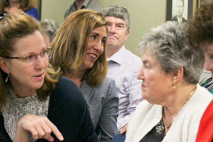 Mandi Hunter was all smiles after the final vote tally kept her in second place, advancing her to the November ballot.