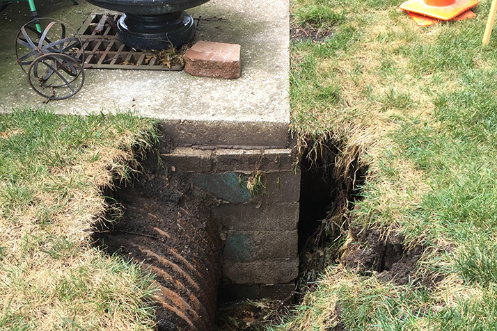 Roeland Park saw two new sinkholes open up in the wake of recent storms. Photos courtesy city of Roeland Park.