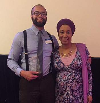 David Muhammad received the Crescent Peace Society award Sunday. Photo via Facebook.