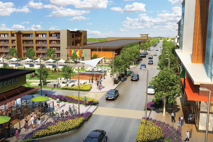 The Prairiefire development in southern Overland Park was forced to scale back after performing well under projections. The project benefited from STAR bonds.