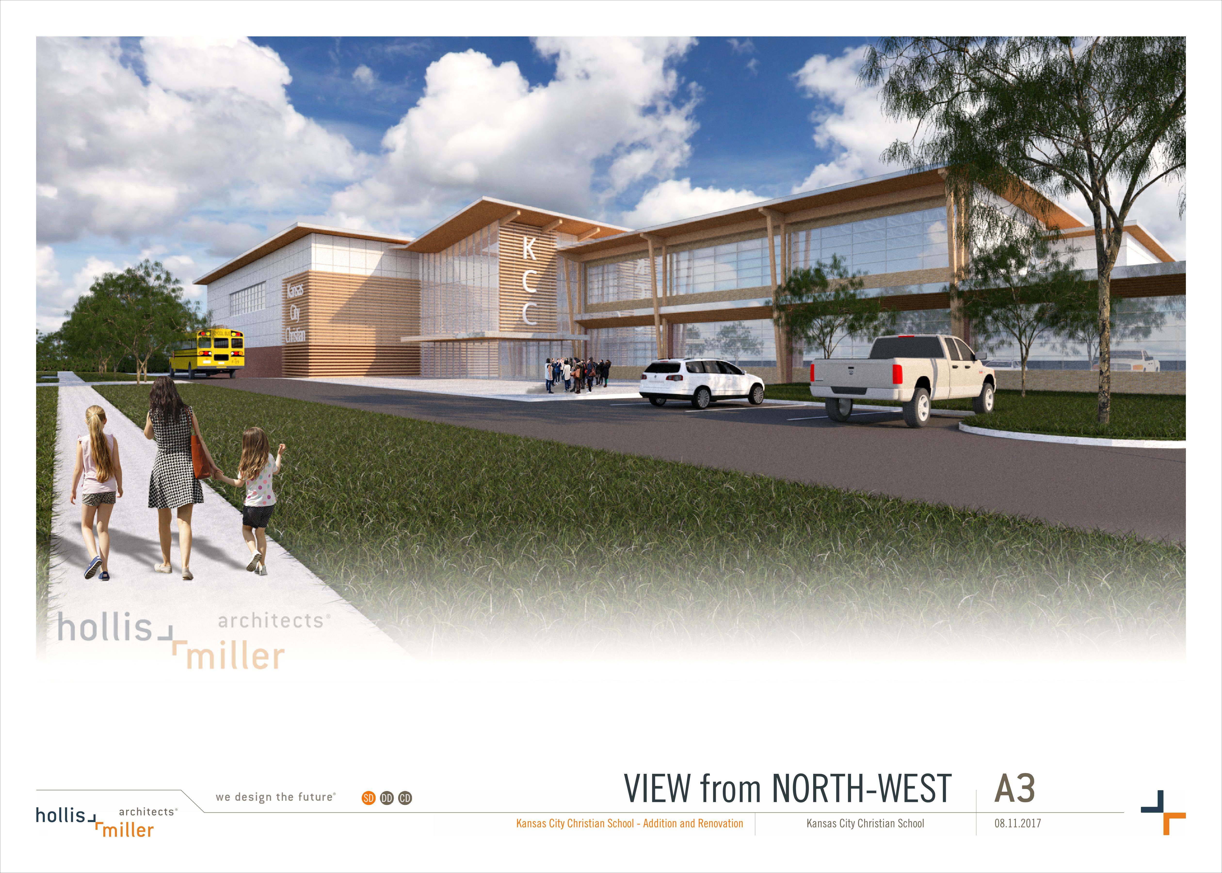 A rendering of the renovation concept for Kansas City Christian in Prairie Village.