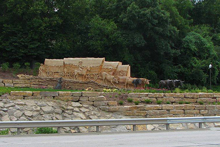 Pioneer Crossing Park. Photo via KansasTravel.org.