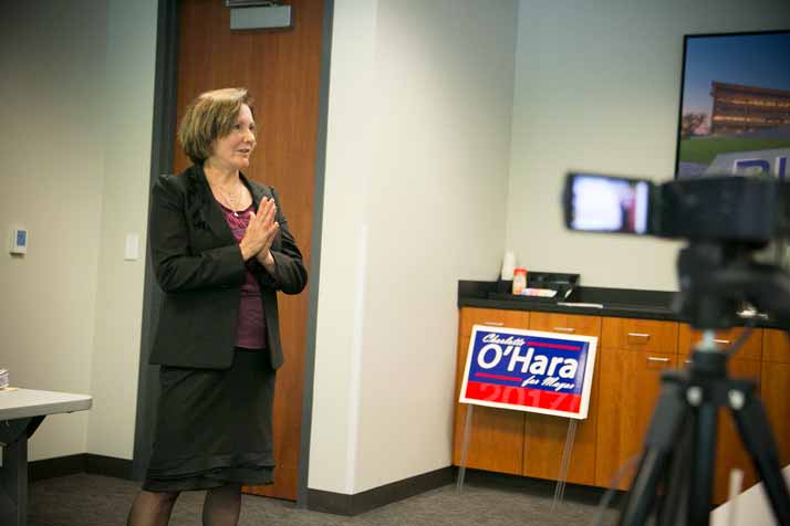 Mayoral candidate Charlotte O'Hara said Overland Park's tax policy had given huge benefits to large companies that small businesses would never be able to access.