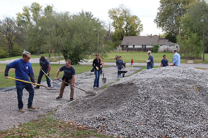Members of Second Presbyterian and other congregations worked on projects at the Urban Christian Academy.