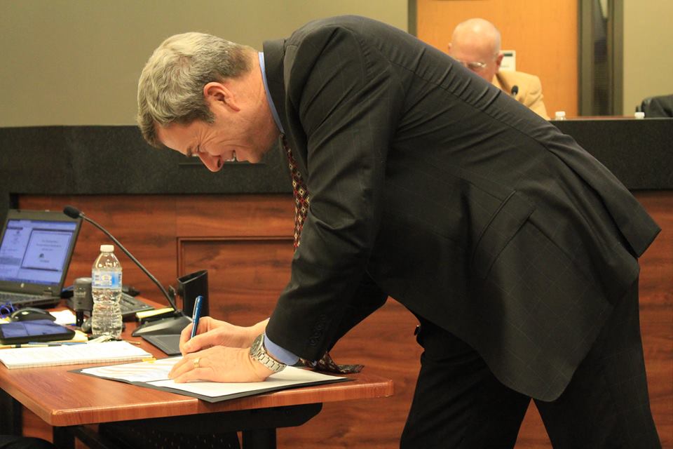 Zimmerman at Monday's swearing in. Photo courtesy city of Shawnee.