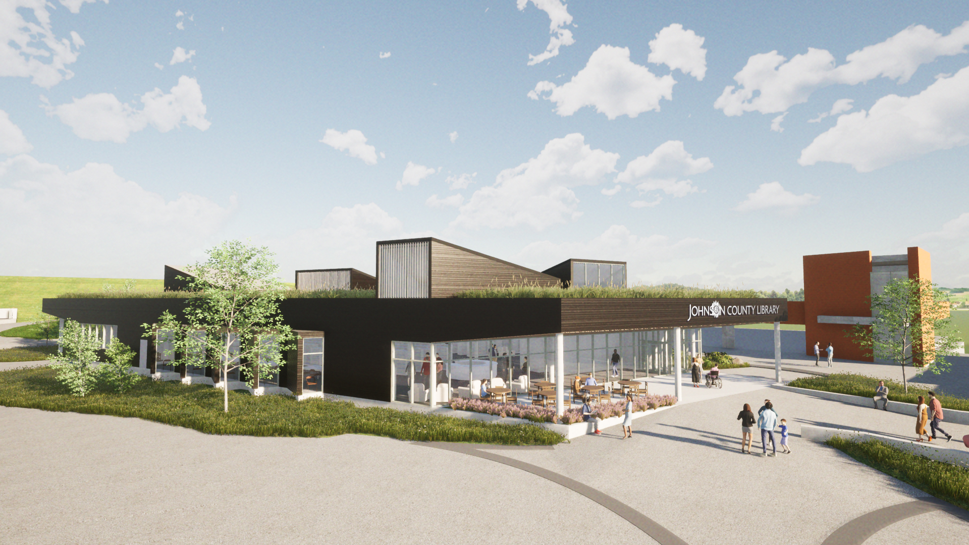 Merriam Plaza Library, Antioch's replacement, on track